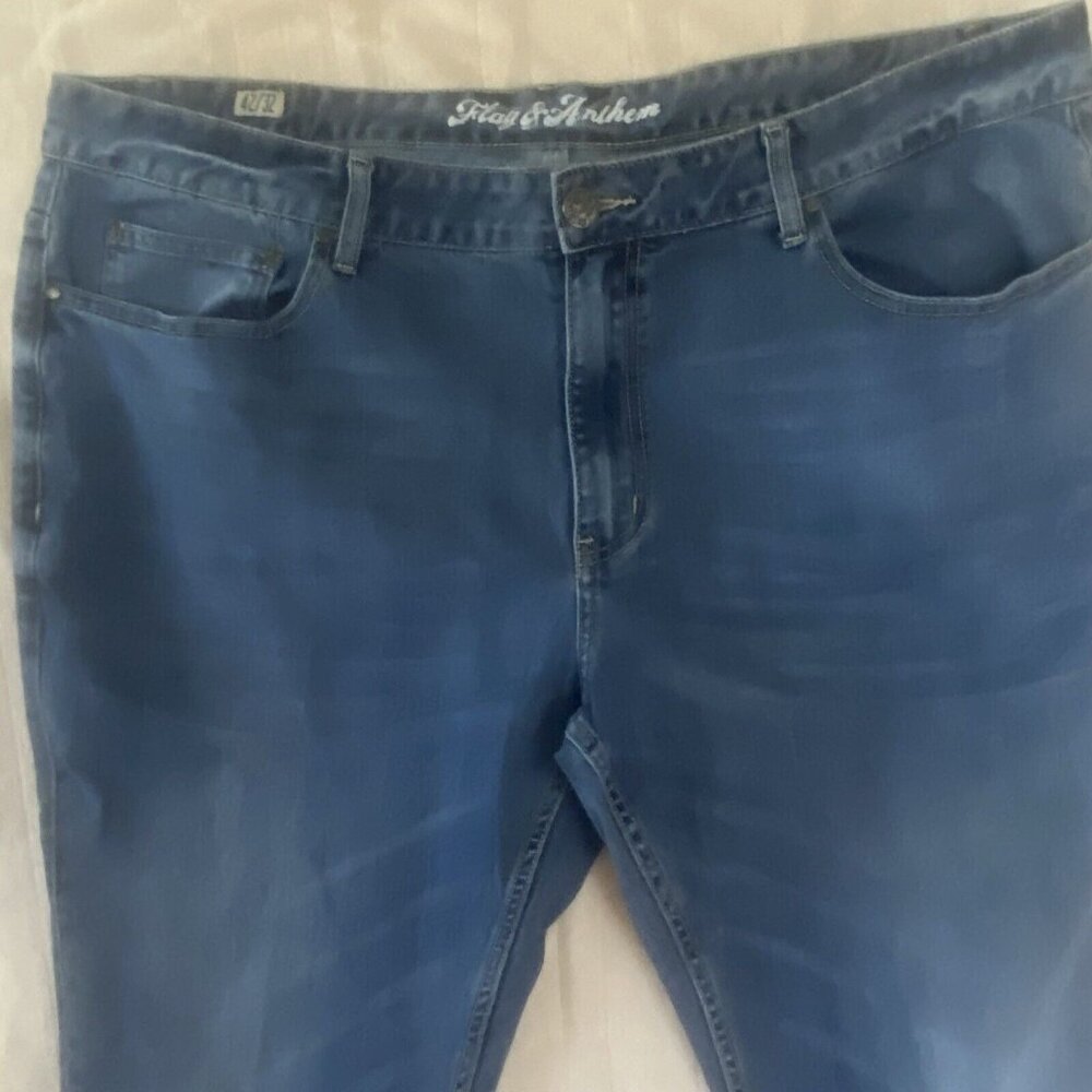 Flag & Anthem Avella Wash Oakland Slim Jeans Womens 42/32‎ (42x31) Blue Denim - Picture 3 of 13